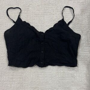 Black Lace Button-Up Brand Melville top